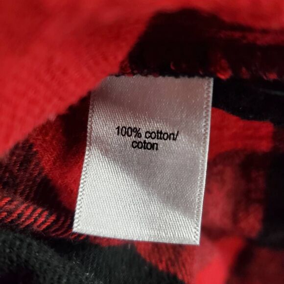 Maurices Women’s 2X Red Black Buffalo Check Plaid Flannel Button Down Shirt Cott - Picture 5 of 6